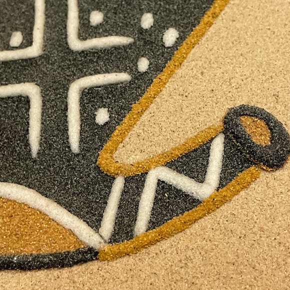 Pair Original 1970’s Art Sand Paintings. Father Sky & Eagle Dancer. - Picture 6 of 12